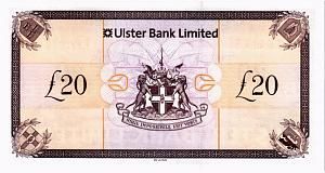 СЕВЕРНАЯ ИРЛАНДИЯ 20 ФУНТОВ (ULSTER BANK) 2