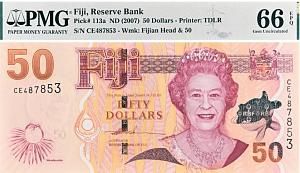 ФИДЖИ 50 ДОЛЛАРОВ (PMG - GRADE 66) 1