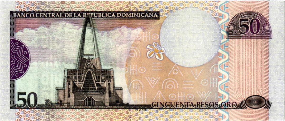 ДОМИНИКАНСКАЯ РЕСПУБЛИКА 50 ПЕСО (НИЗКИЙ НОМЕР) 2