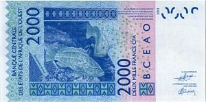 WAS - СЕНЕГАЛ 2000 ФРАНКОВ (K) 2