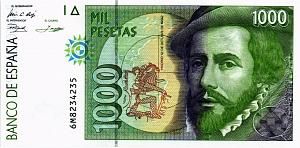 ИСПАНИЯ 1000 ПЕСЕТ 1