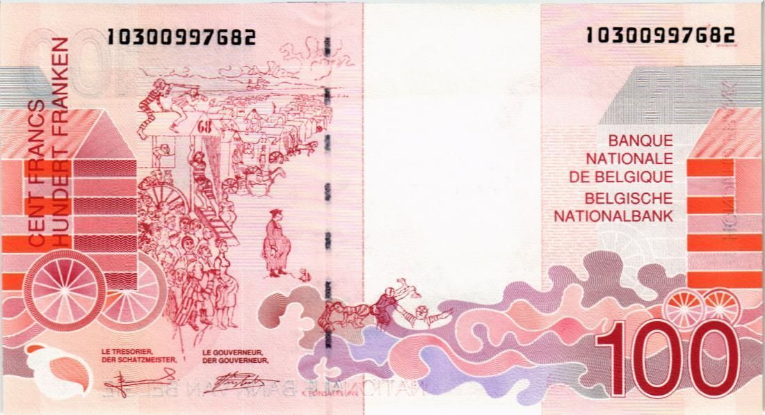 БЕЛЬГИЯ 100 ФРАНКОВ 2
