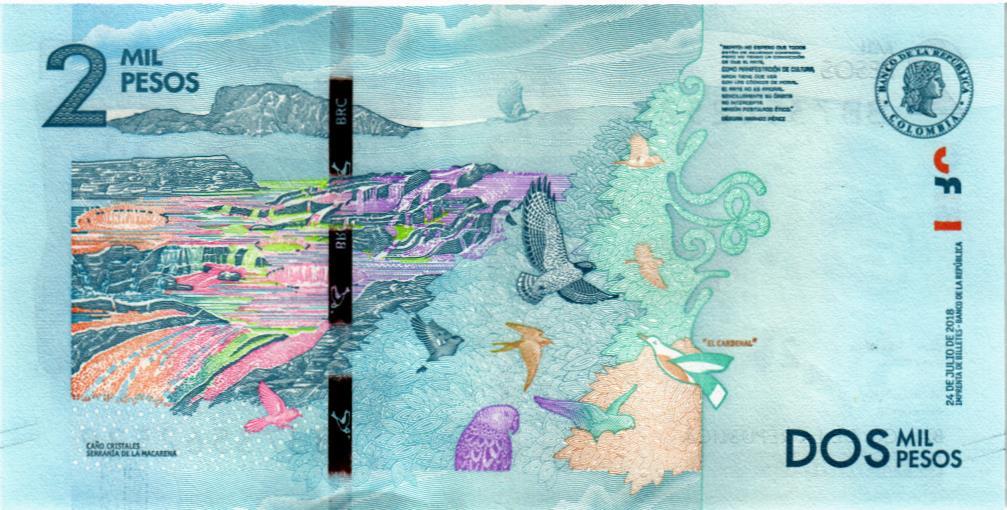 КОЛУМБИЯ 2000 ПЕСО (24.07.2018) 2