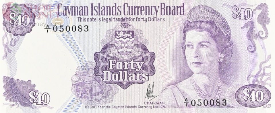 КАЙМАНОВЫ ОСТРОВА 40 ДОЛЛАРОВ (PMG - GRADE 66) 3