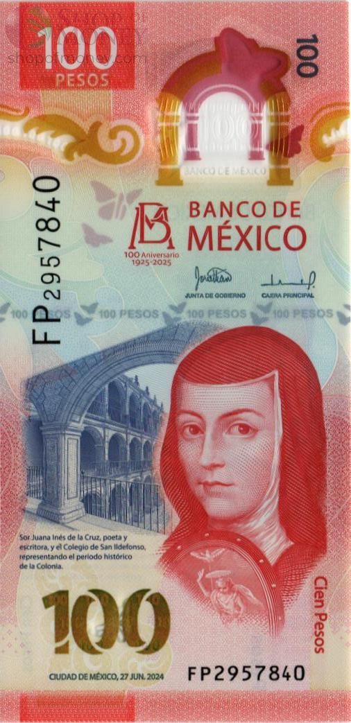 МЕКСИКА 100 ПЕСО (НАДПЕЧАТКА) 1