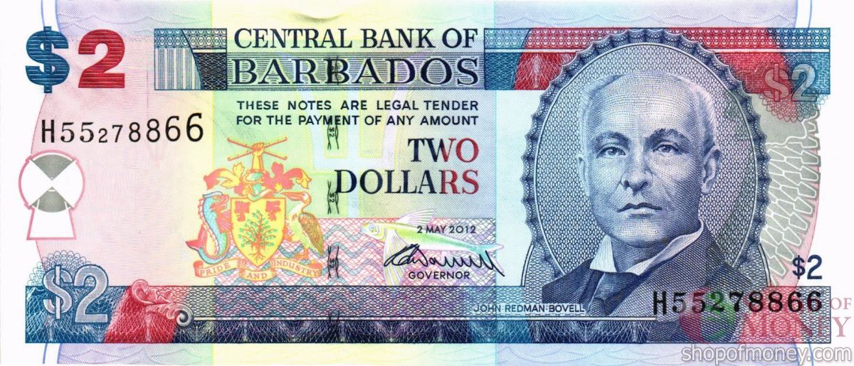 БАРБАДОС 2 ДОЛЛАРА 1