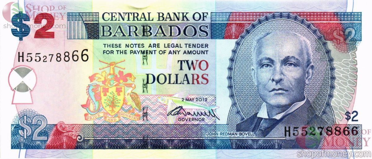 БАРБАДОС 2 ДОЛЛАРА 1