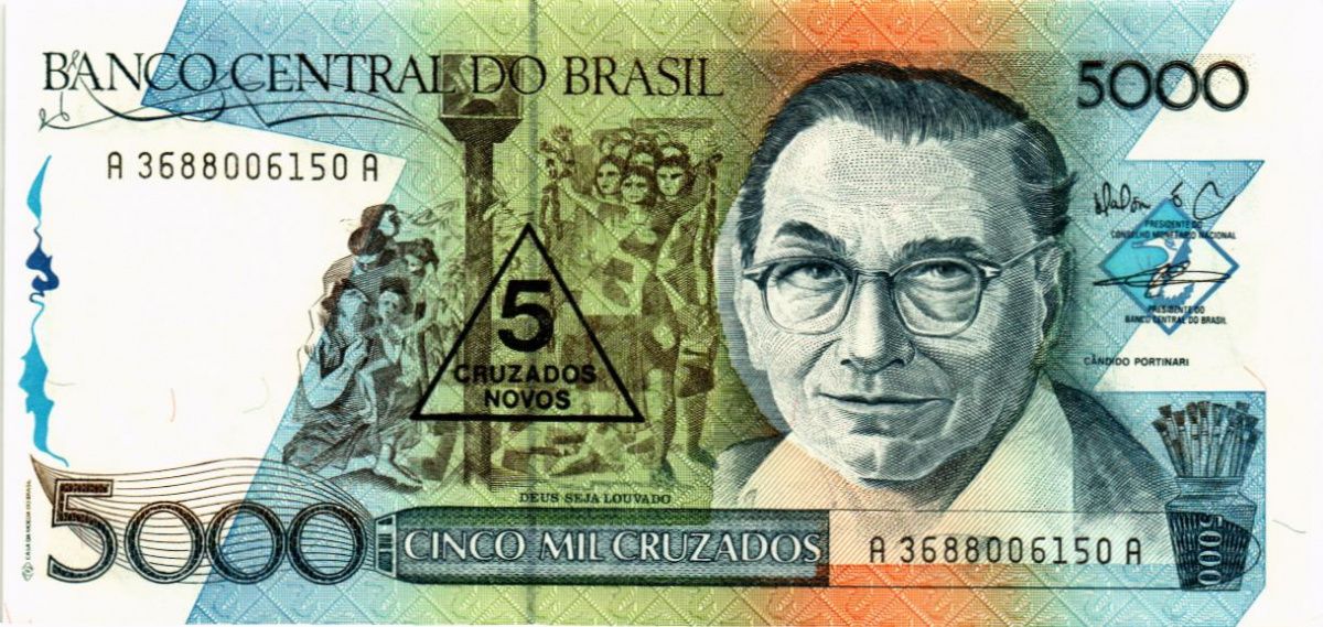 БРАЗИЛИЯ 5 КРУЗАДОС (НАДПЕЧАТКА) 1