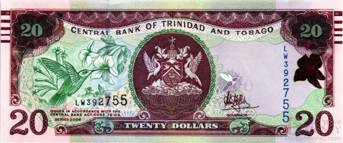 ТРИНИДАД И ТОБАГО 20 ДОЛЛАРОВ 1