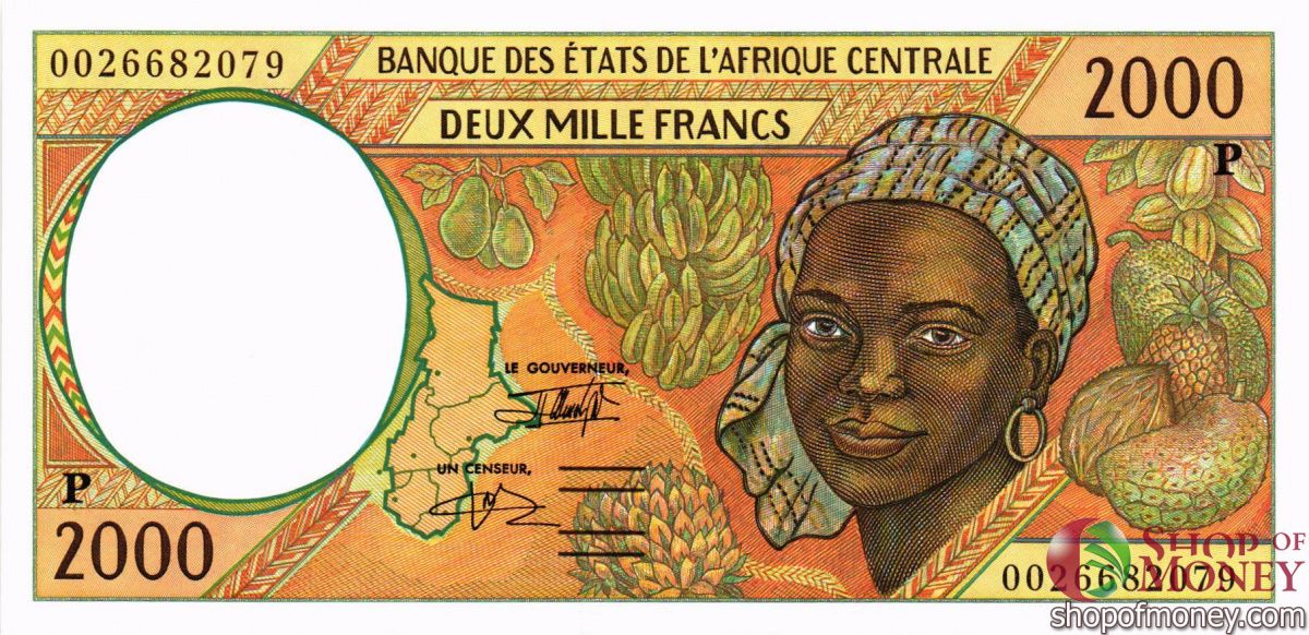 CAS - ЧАД 2000 ФРАНКОВ (P) 1