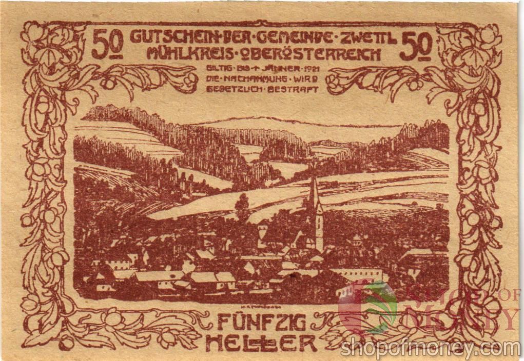 АВСТРИЯ 50 ХЕЛЛЕРОВ (НОТГЕЛЬД) 2