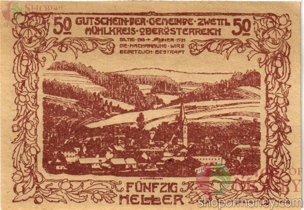 АВСТРИЯ 50 ХЕЛЛЕРОВ (НОТГЕЛЬД) 2