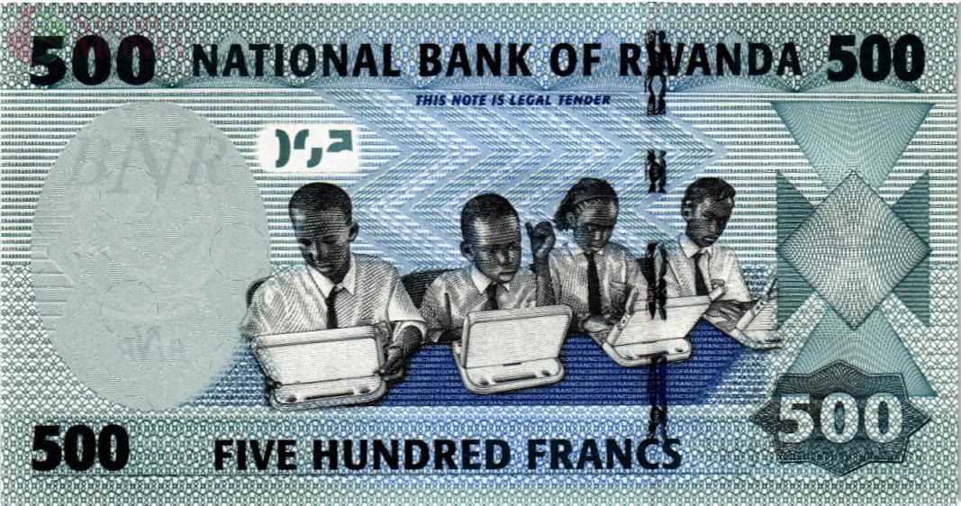 РУАНДА 500 ФРАНКОВ 2