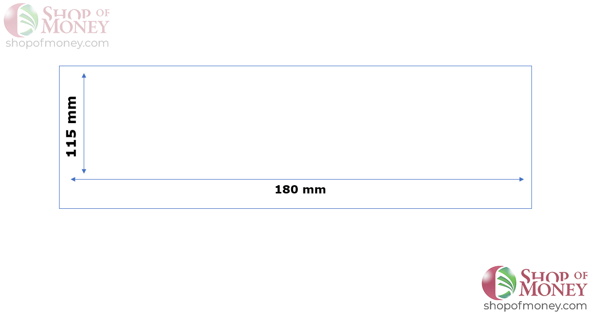 ХОЛДЕР ДЛЯ БАНКНОТ (115 mm x 180 mm) - 100 шт 3
