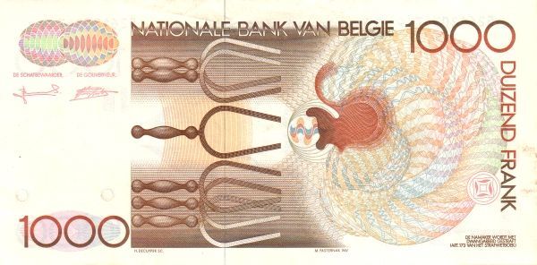 БЕЛЬГИЯ 1000 ФРАНКОВ 2