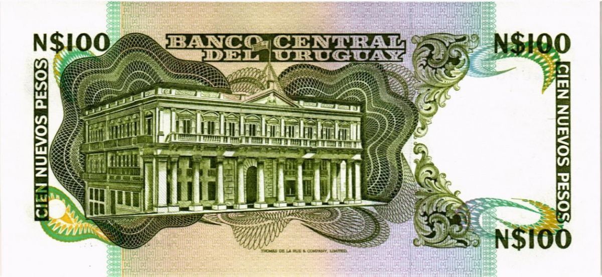УРУГВАЙ 100 ПЕСО (-G- ПРЕФИКС) 2