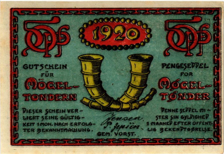 ДАНИЯ-ГЕРМАНИЯ 50 ПФЕННИГОВ (НОТГЕЛЬД) 2