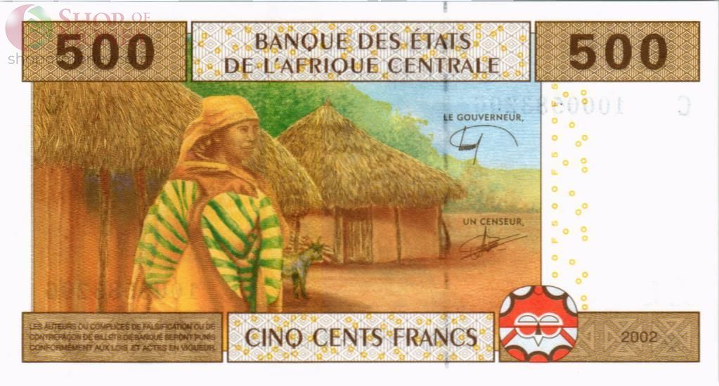 CAS - ЧАД 500 ФРАНКОВ (C) 2