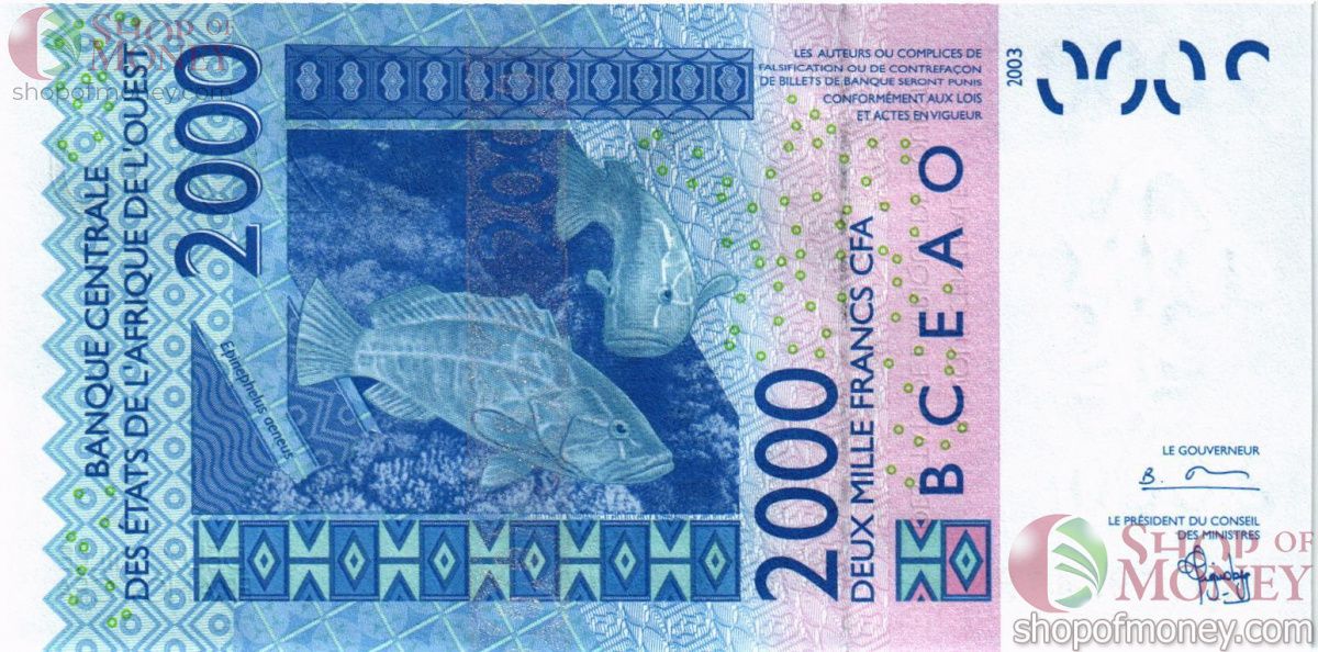 WAS - СЕНЕГАЛ 2000 ФРАНКОВ (K) 2