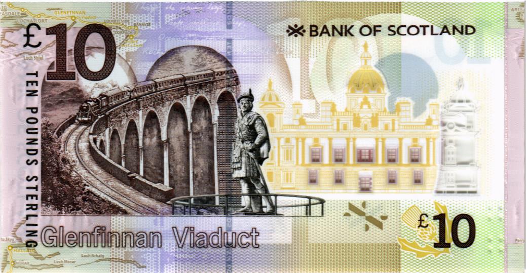 ШОТЛАНДИЯ 10 ФУНТОВ (BANK OF SCOTLAND) 2