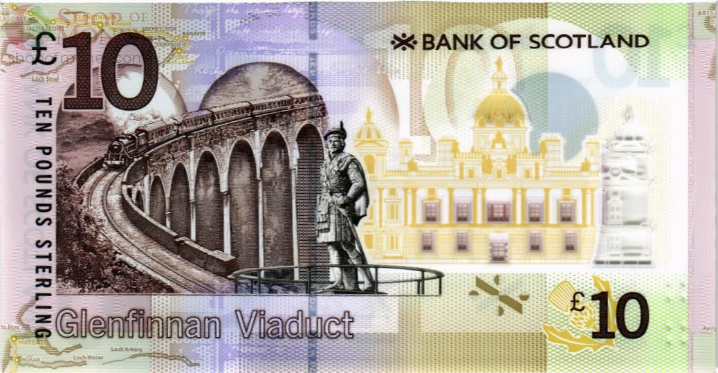 ШОТЛАНДИЯ 10 ФУНТОВ (BANK OF SCOTLAND) 2