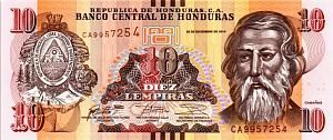 ГОНДУРАС 10 ЛЕМПИР 1