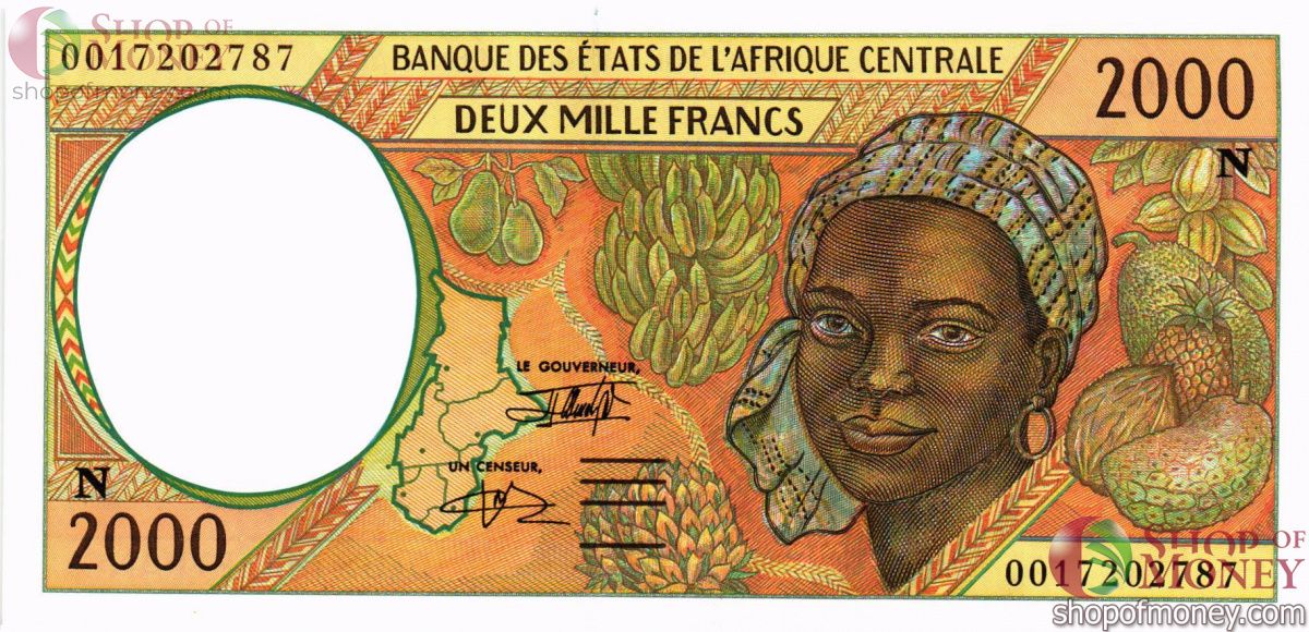ГОСУДАРСТВА ЦЕНТРАЛЬНОЙ АФРИКИ (ЭКВАТОРИАЛЬНАЯ ГВИНЕЯ) 500-1000-2000-5000-10000 ФРАНКОВ 7