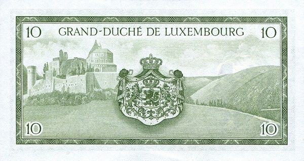 ЛЮКСЕМБУРГ 10 ФРАНКОВ 2