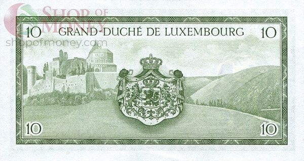 ЛЮКСЕМБУРГ 10 ФРАНКОВ 2