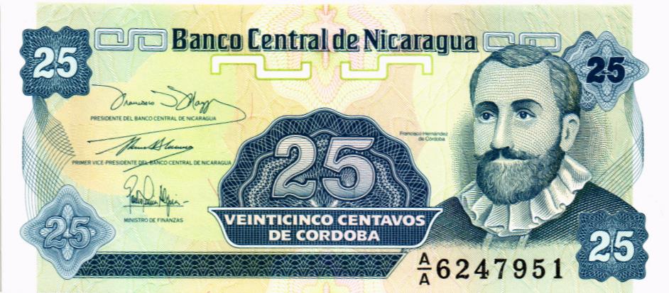 НИКАРАГУА 25 ЦЕНТАВО (-AA-) 1