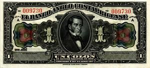 КОСТА-РИКА 1 КОЛОН (23.06.1917) 1