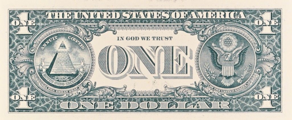 США 1 ДОЛЛАР (B - НЬЮ-ЙОРК - PMG - GRADE 64) #B02826778D 4