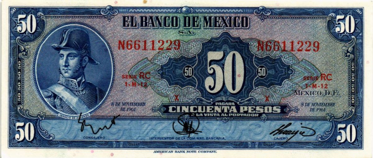 МЕКСИКА 50 ПЕСО (RC) 1