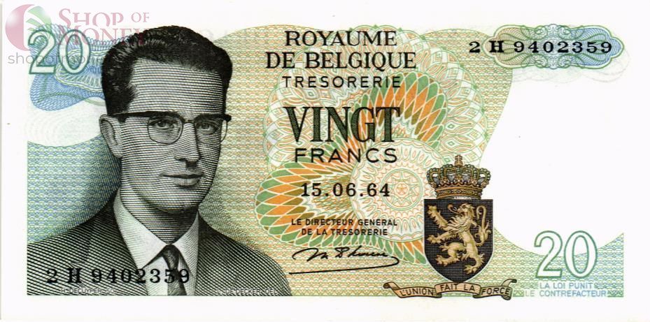 БЕЛЬГИЯ 20 ФРАНКОВ 1