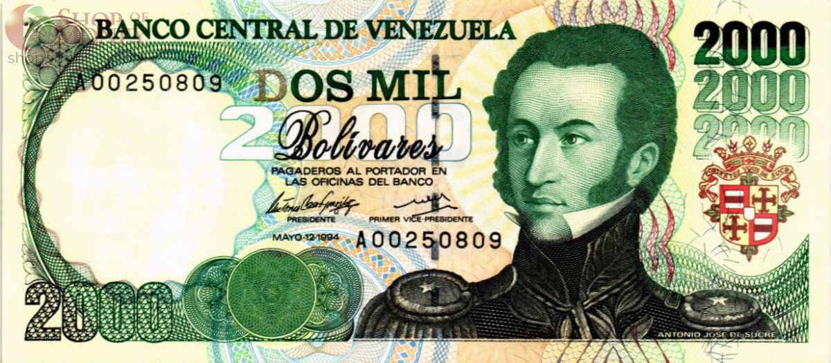 ВЕНЕСУЭЛА 2000 БОЛИВАР 1