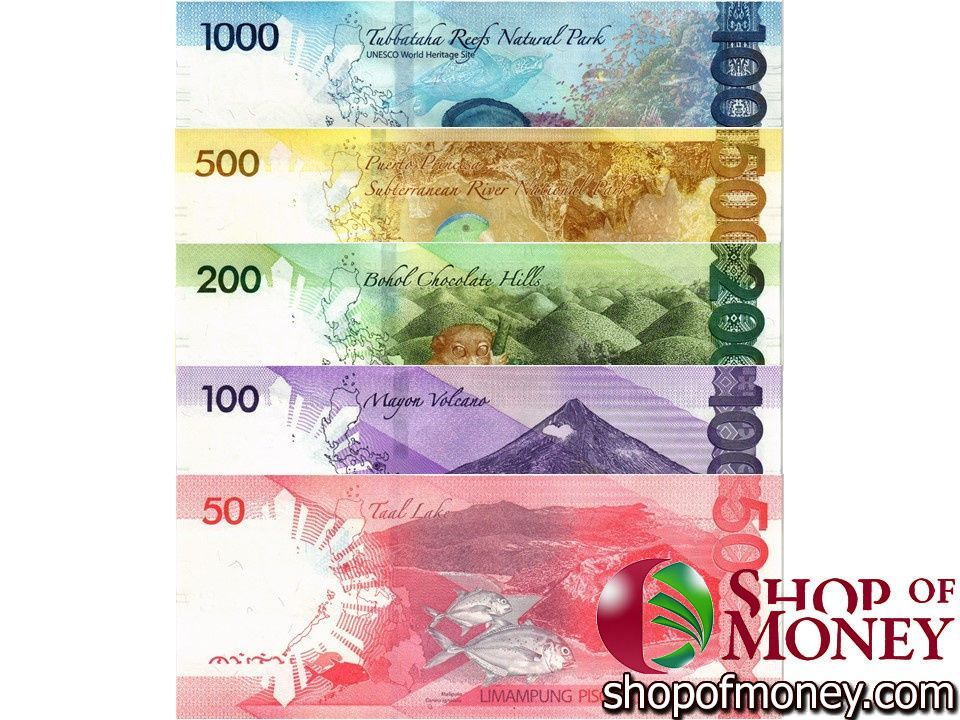 ФИЛИППИНЫ 50 100 200 500 1000 ПЕСО 2