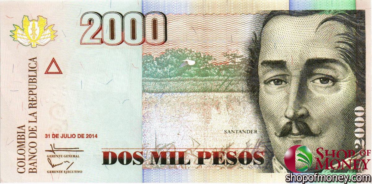 КОЛУМБИЯ 2000 ПЕСО (31.07.2014) 1