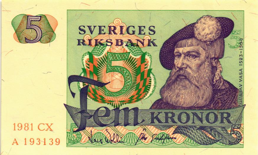 ШВЕЦИЯ 5 КРОН 1