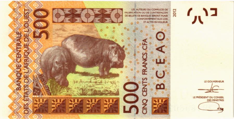 WAS - КОТ-Д'ИВУАР 500 ФРАНКОВ (A) 2