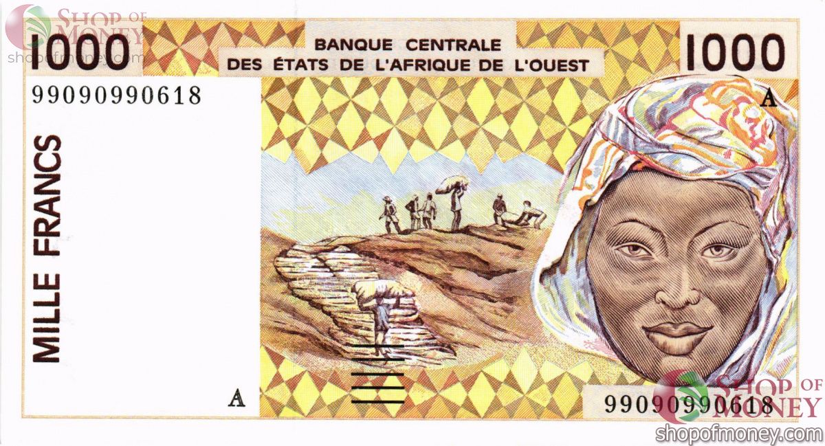 КОТ-Д'ИВУАР 1000 ФРАНКОВ 1