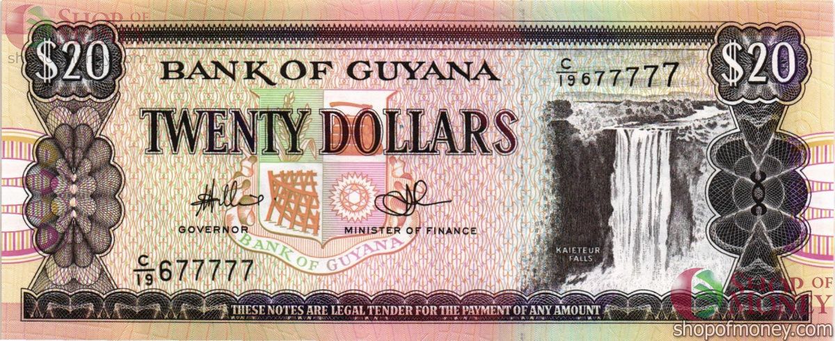 ГАЙАНА 20 ДОЛЛАРОВ #C/19 677777 1