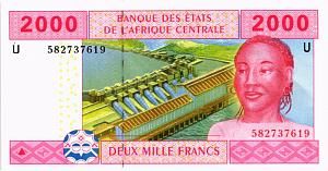 CAS - КАМЕРУН 2000 ФРАНКОВ (U) 1