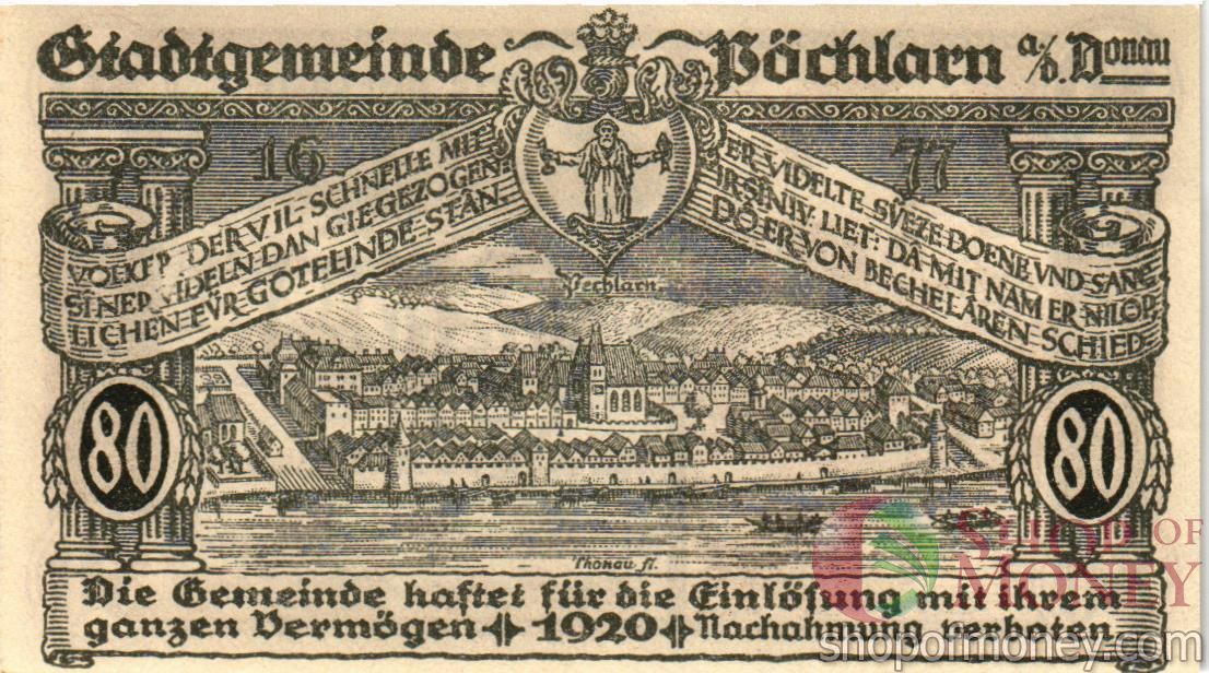 АВСТРИЯ 80 ХЕЛЛЕРОВ (НОТГЕЛЬД) 2