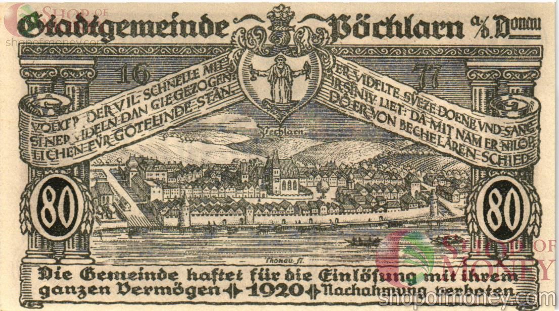 АВСТРИЯ 80 ХЕЛЛЕРОВ (НОТГЕЛЬД) 2