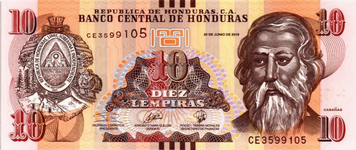 ГОНДУРАС 10 ЛЕМПИР 1