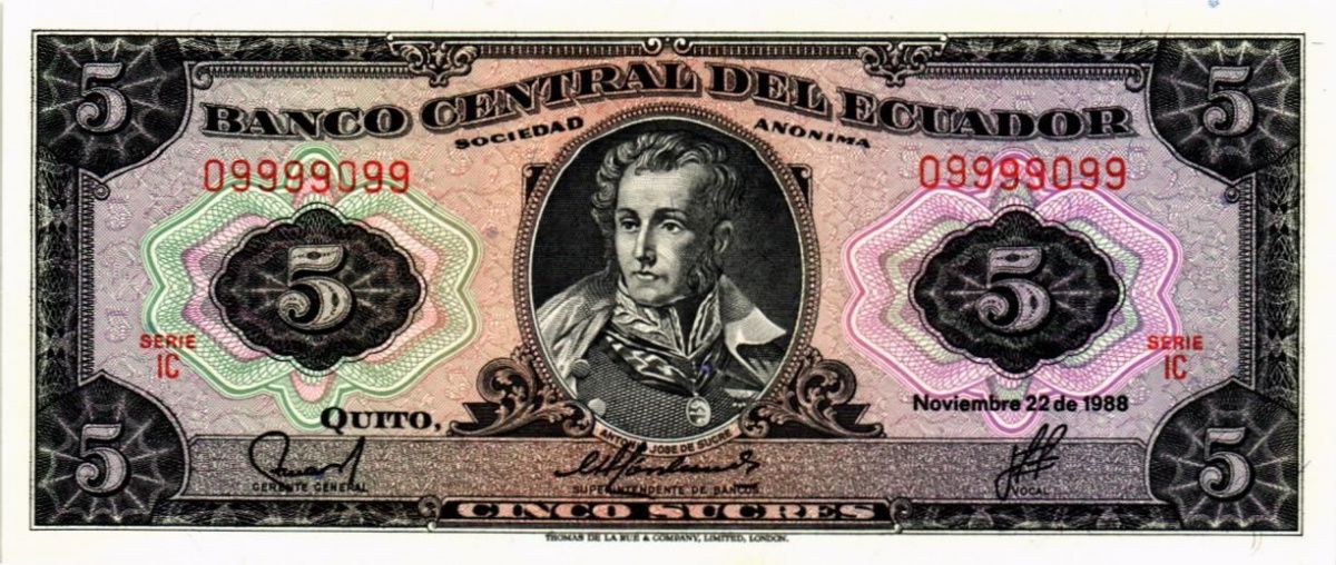ЭКВАДОР 5 CУКРЕ #09999099 1