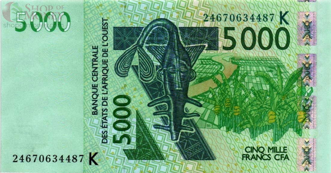 WAS - СЕНЕГАЛ 5000 ФРАНКОВ (K) 1