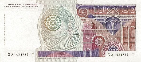 ИТАЛИЯ 100000 ЛИР 2