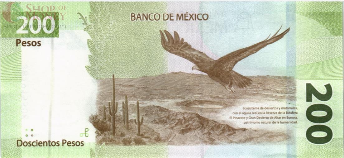 МЕКСИКА 200 ПЕСО (НАДПЕЧАТКА) 2