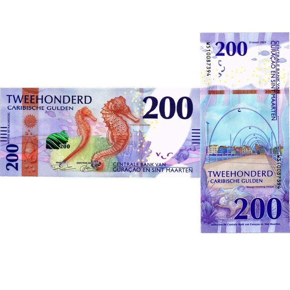 КЮРАСАО И СИНТ-МАРТЕН НАБОР 10-20-50-100-200 ГУЛЬДЕНОВ 7